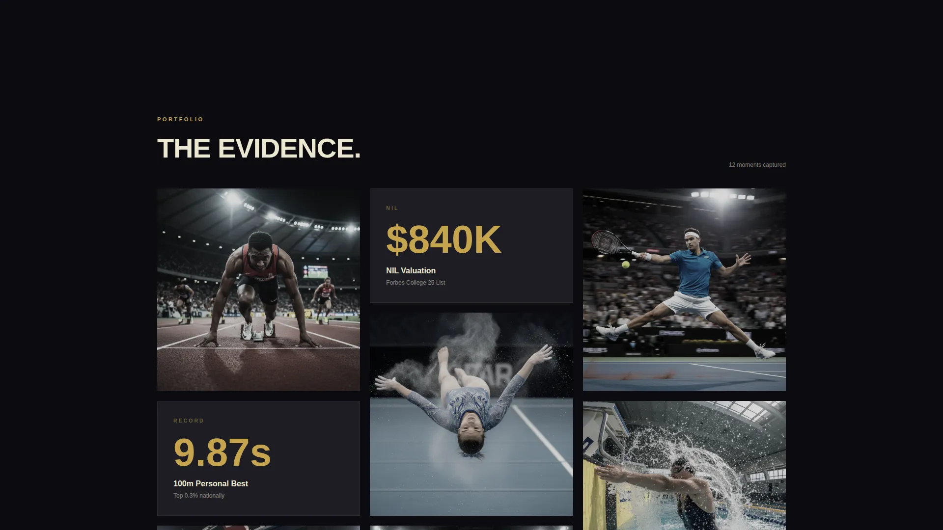Athlete Portfolio Landing Page Template