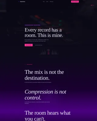 Audio Engineer Portfolio Landing Page Template