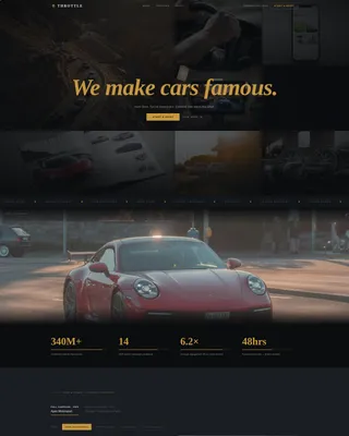 Cinematic Automotive Agency Landing Page Template