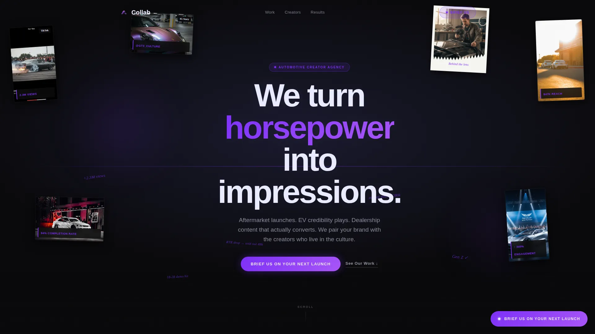 Automotive Influencer Agency Landing Page Template