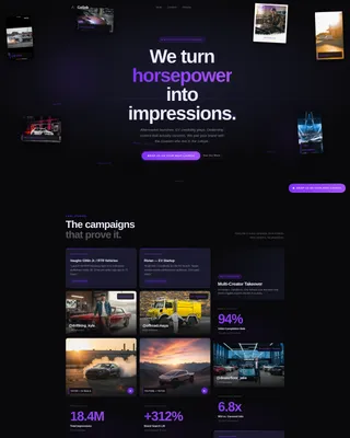 Automotive Influencer Agency Landing Page Template