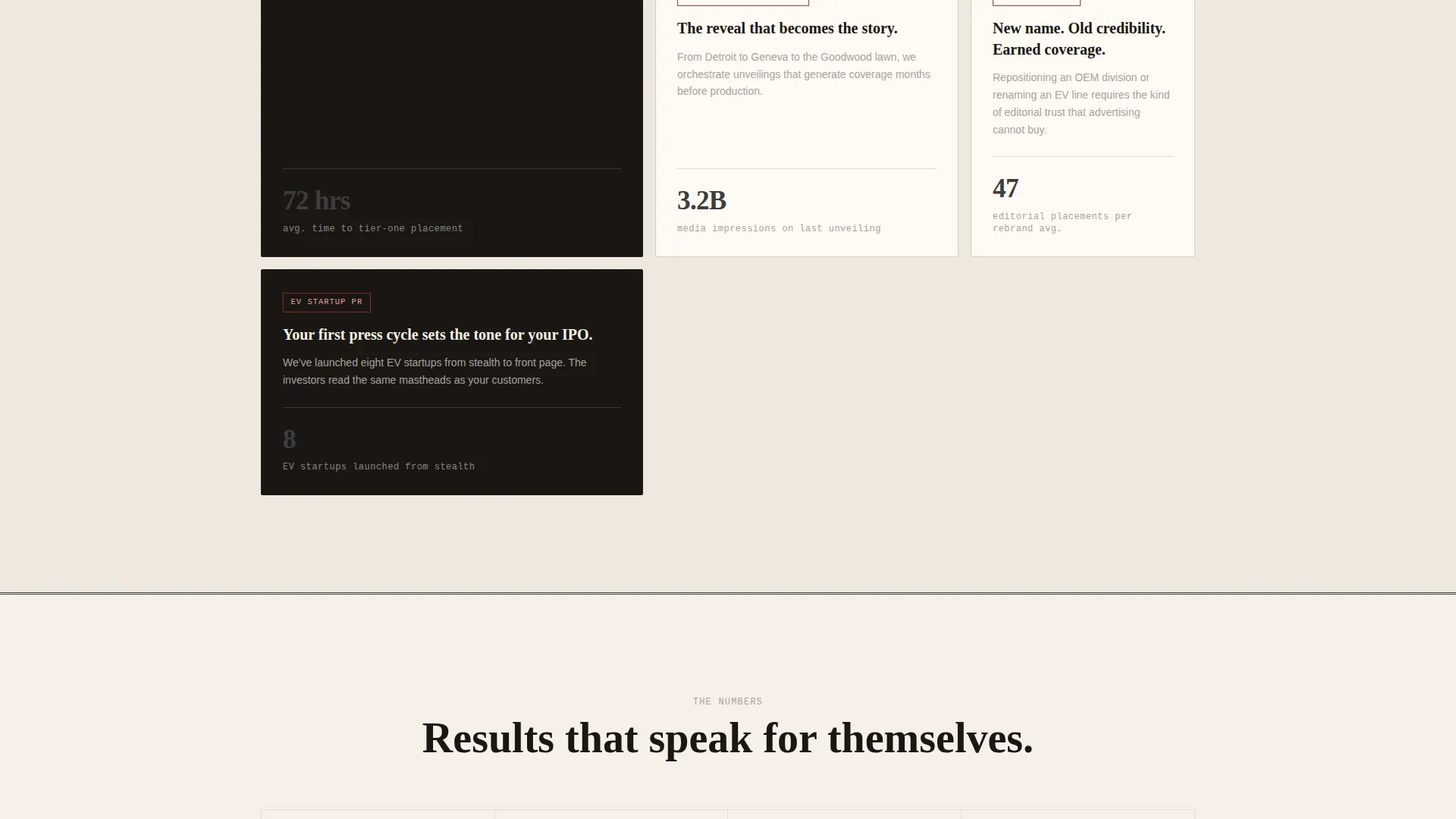 Automotive PR Agency Landing Page Template