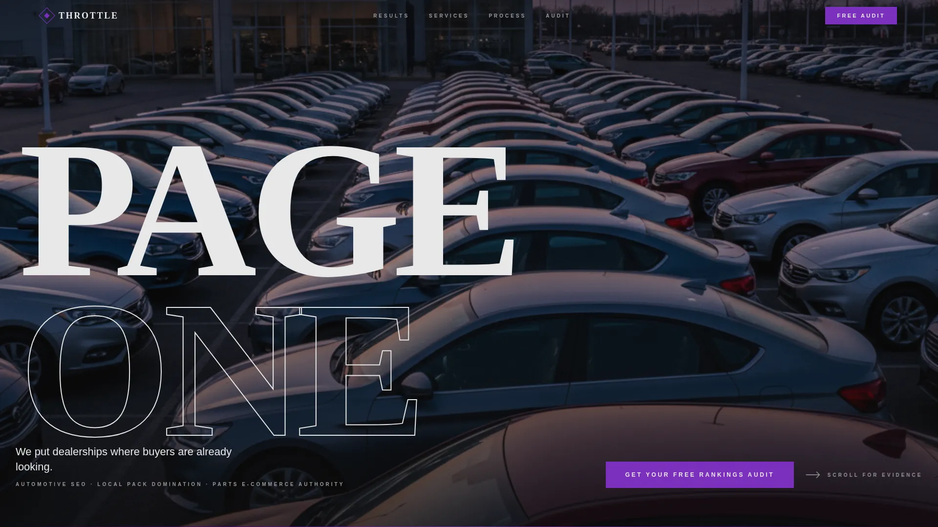 Automotive SEO Agency Landing Page Template