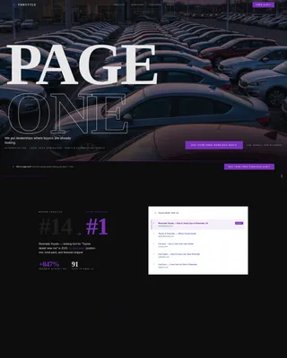 Automotive SEO Agency Landing Page Template