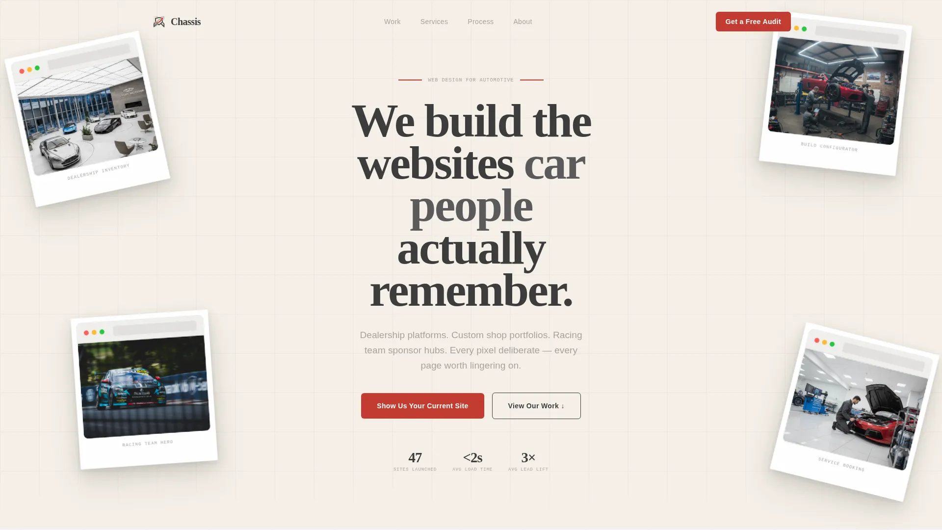 Bold Automotive Agency Landing Page Template