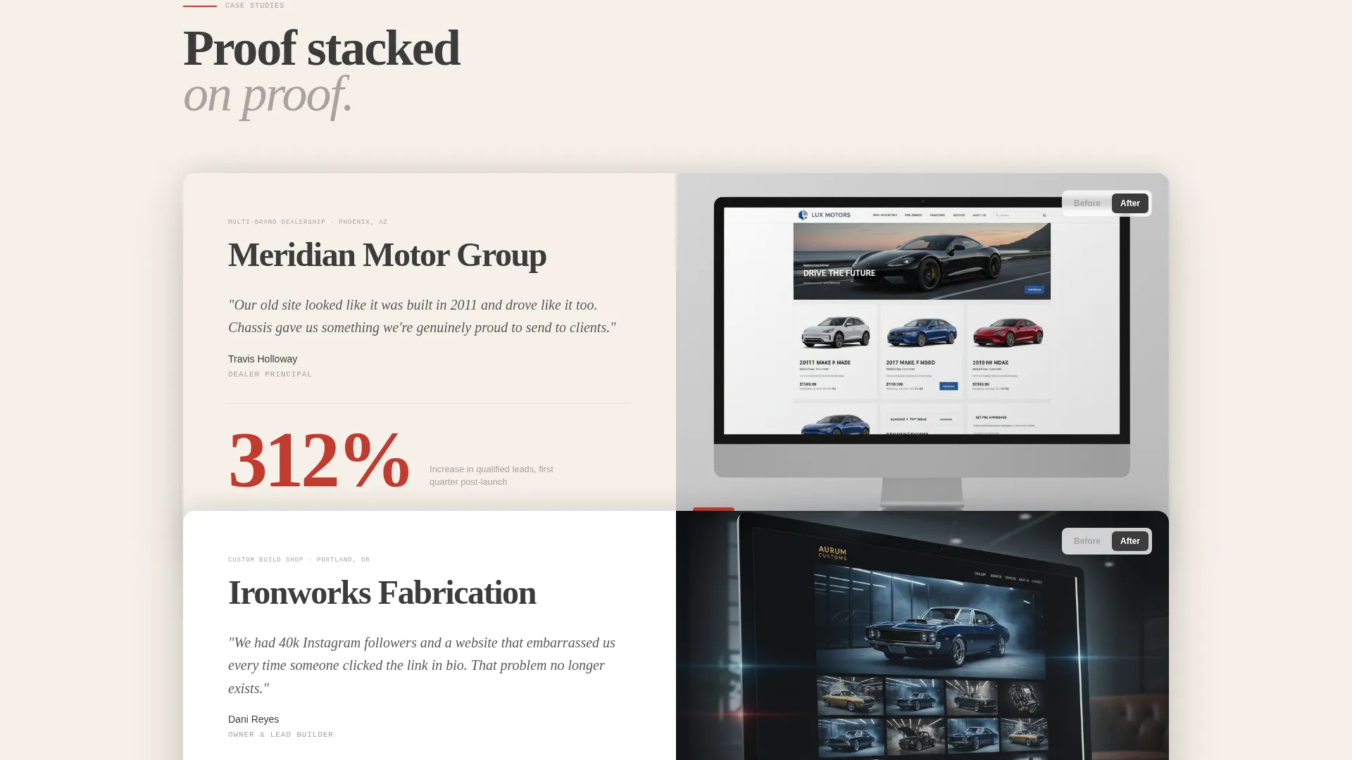 Bold Automotive Agency Landing Page Template