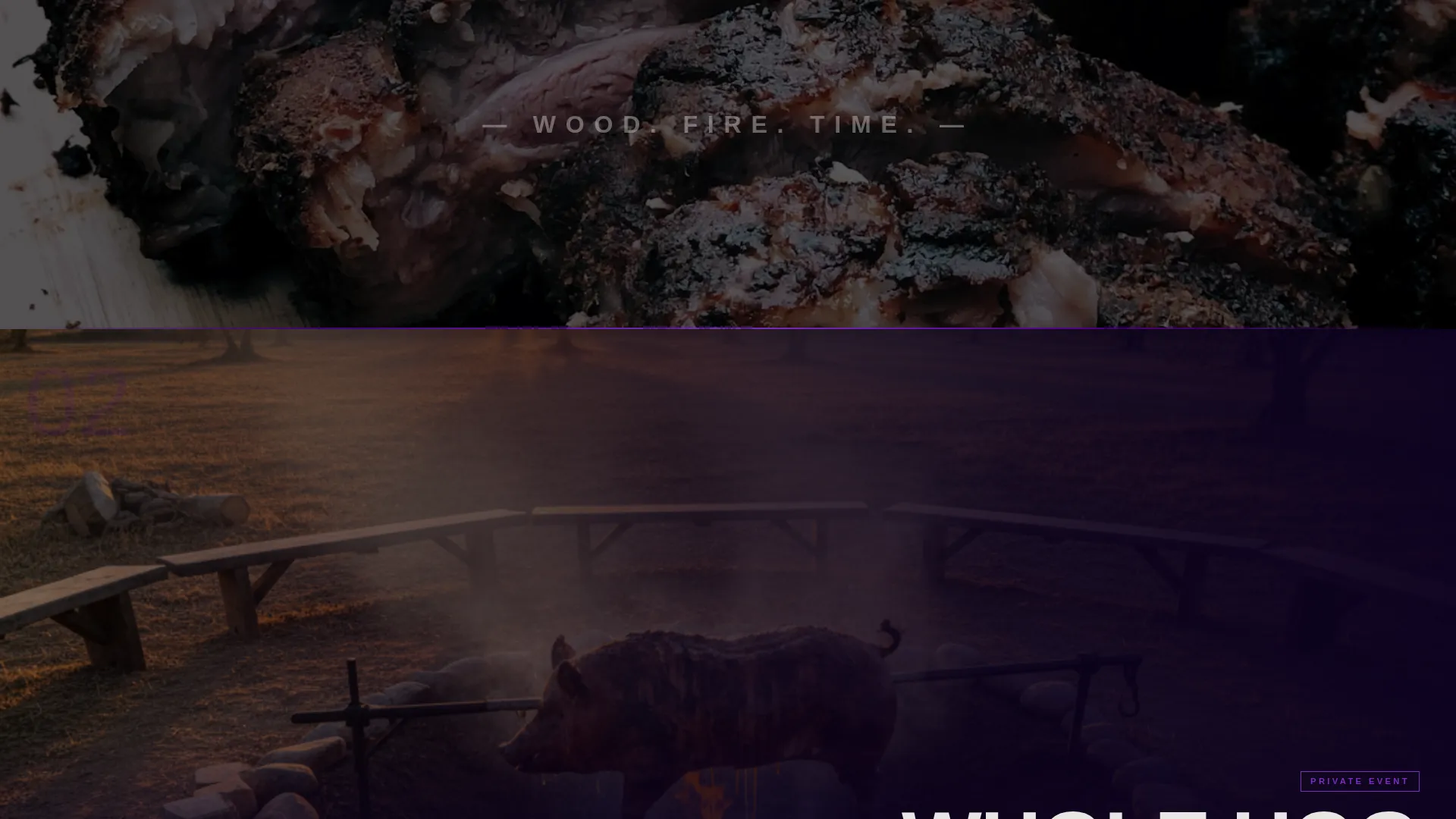 Bold Brutalist BBQ Pitmaster Portfolio Landing Page