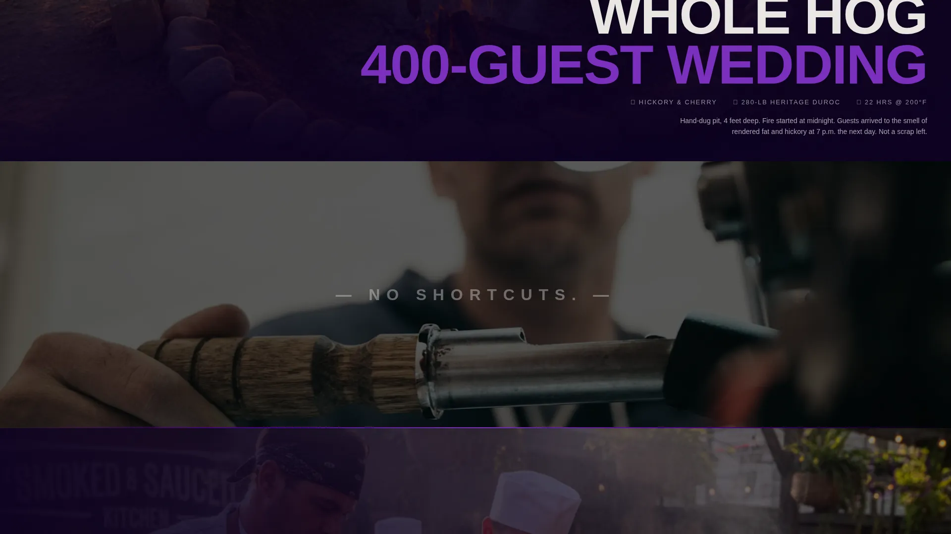 Bold Brutalist BBQ Pitmaster Portfolio Landing Page