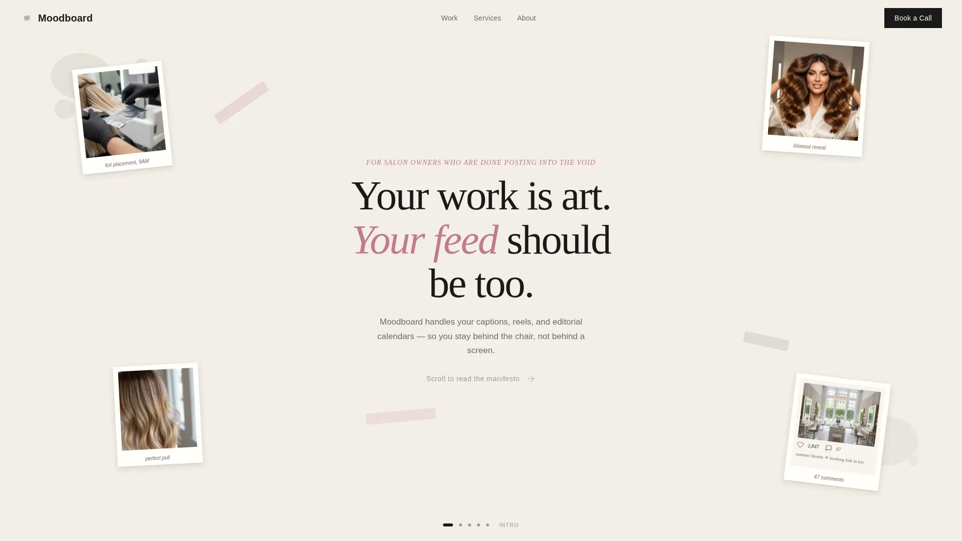 Salon Content Agency Landing Page Template