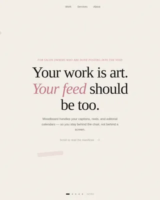 Salon Content Agency Landing Page Template