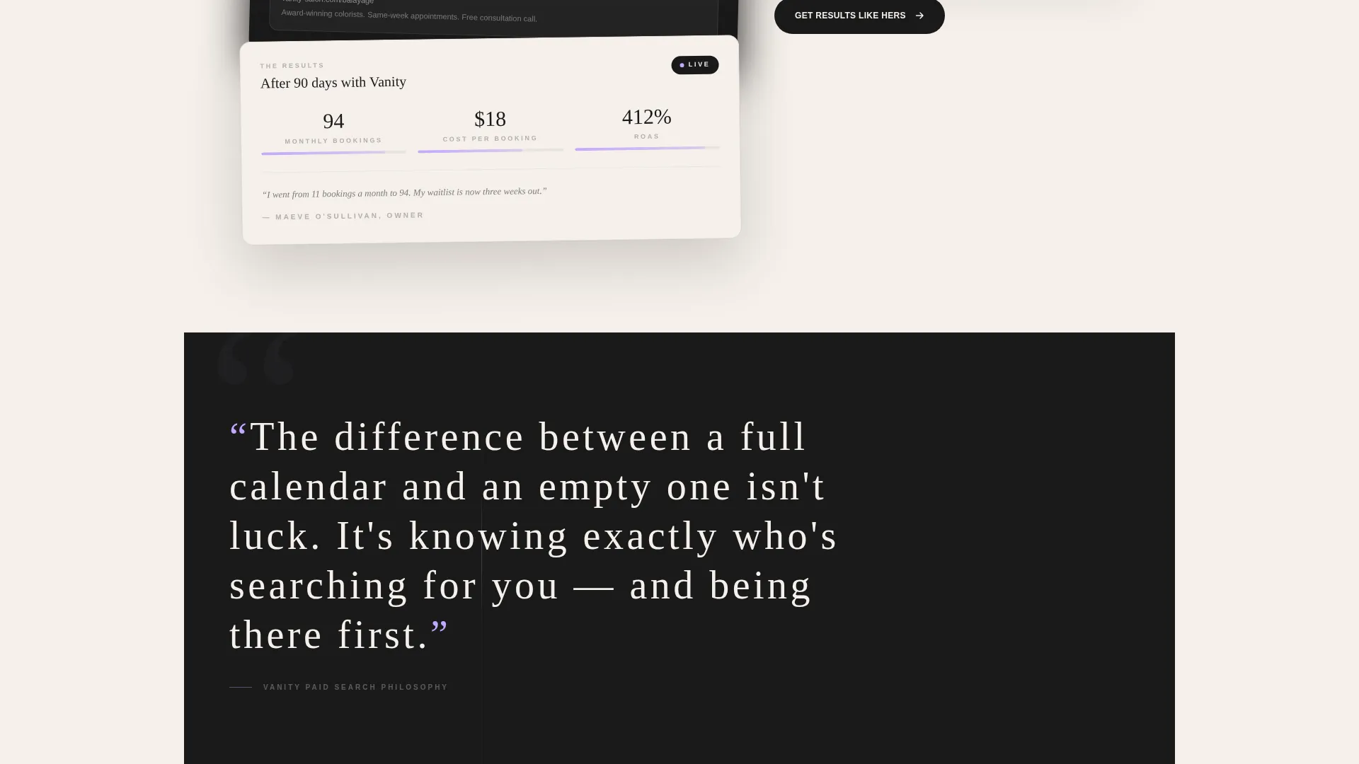 Beauty & Salon PPC Agency Landing Page Template