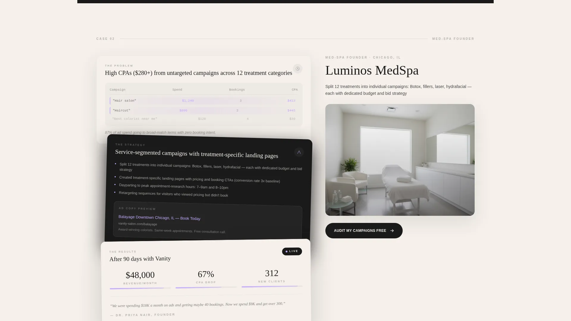 Beauty & Salon PPC Agency Landing Page Template