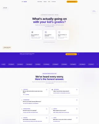 In-Person Tutoring Center Landing Page Template