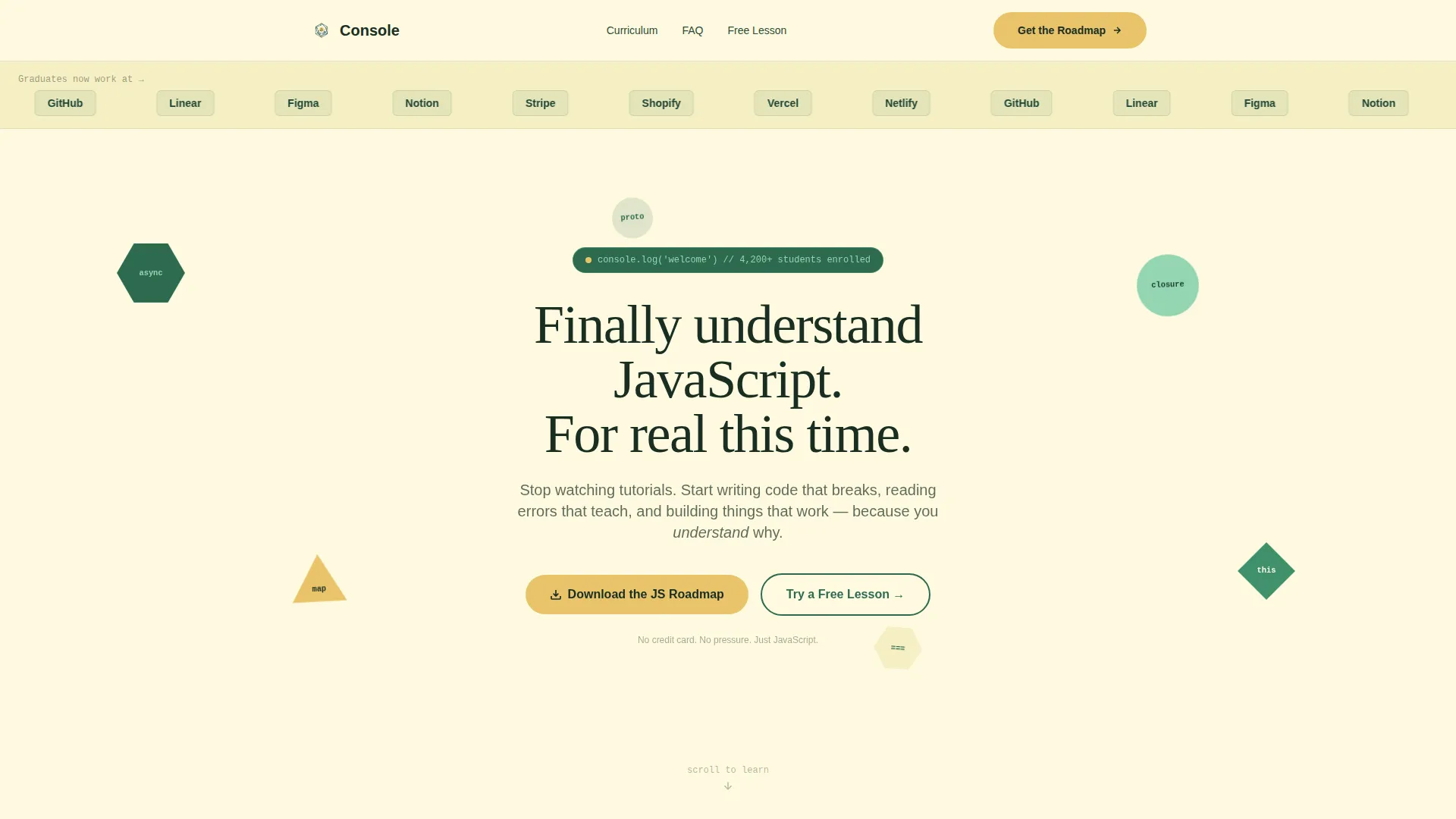 JavaScript Online Course Landing Page Template