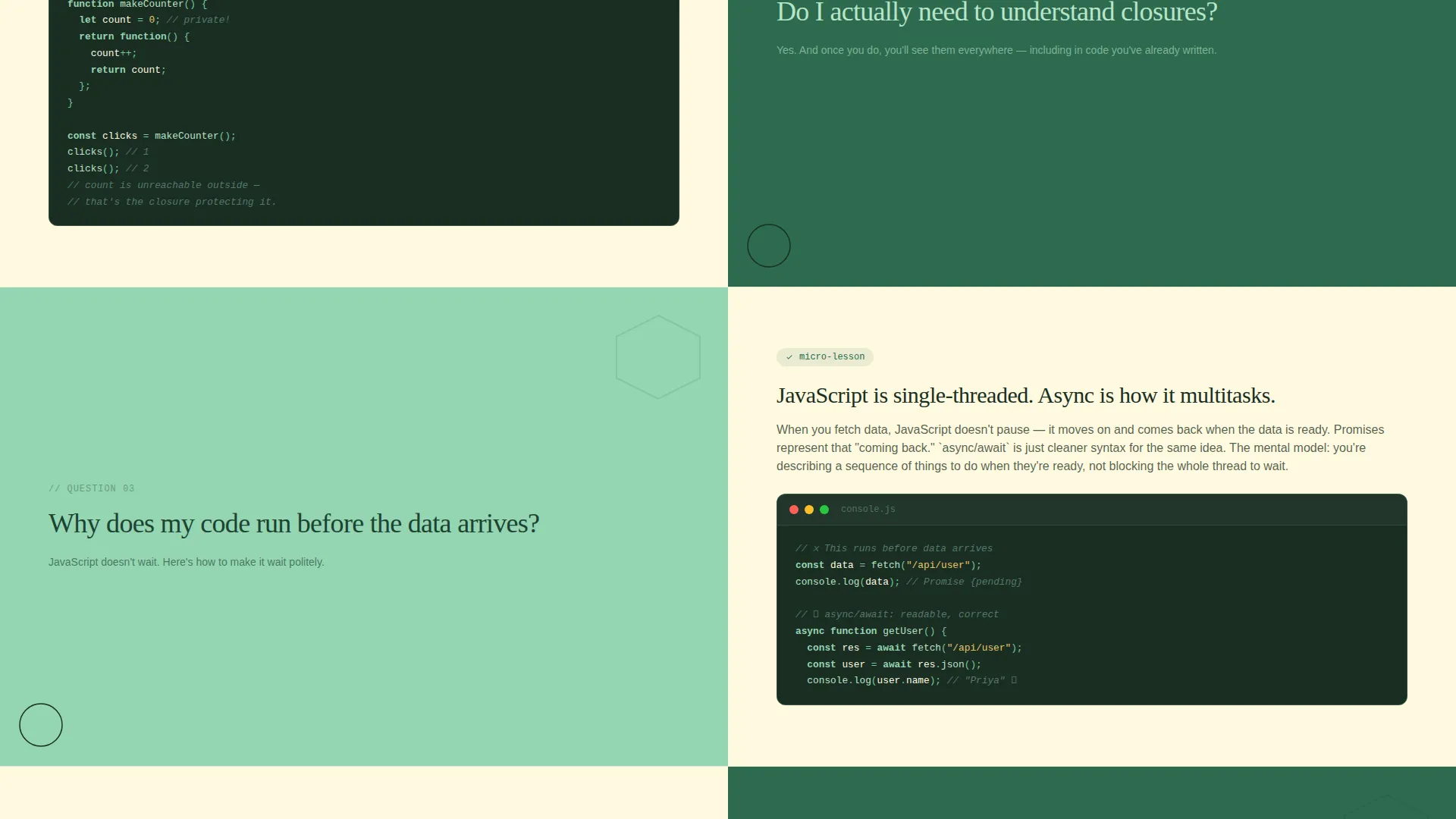 JavaScript Online Course Landing Page Template