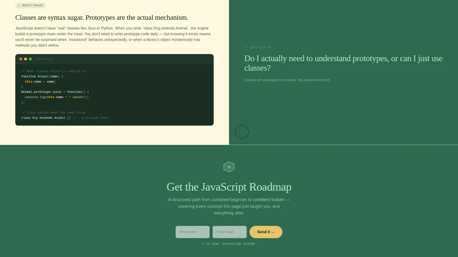JavaScript Online Course Landing Page Template