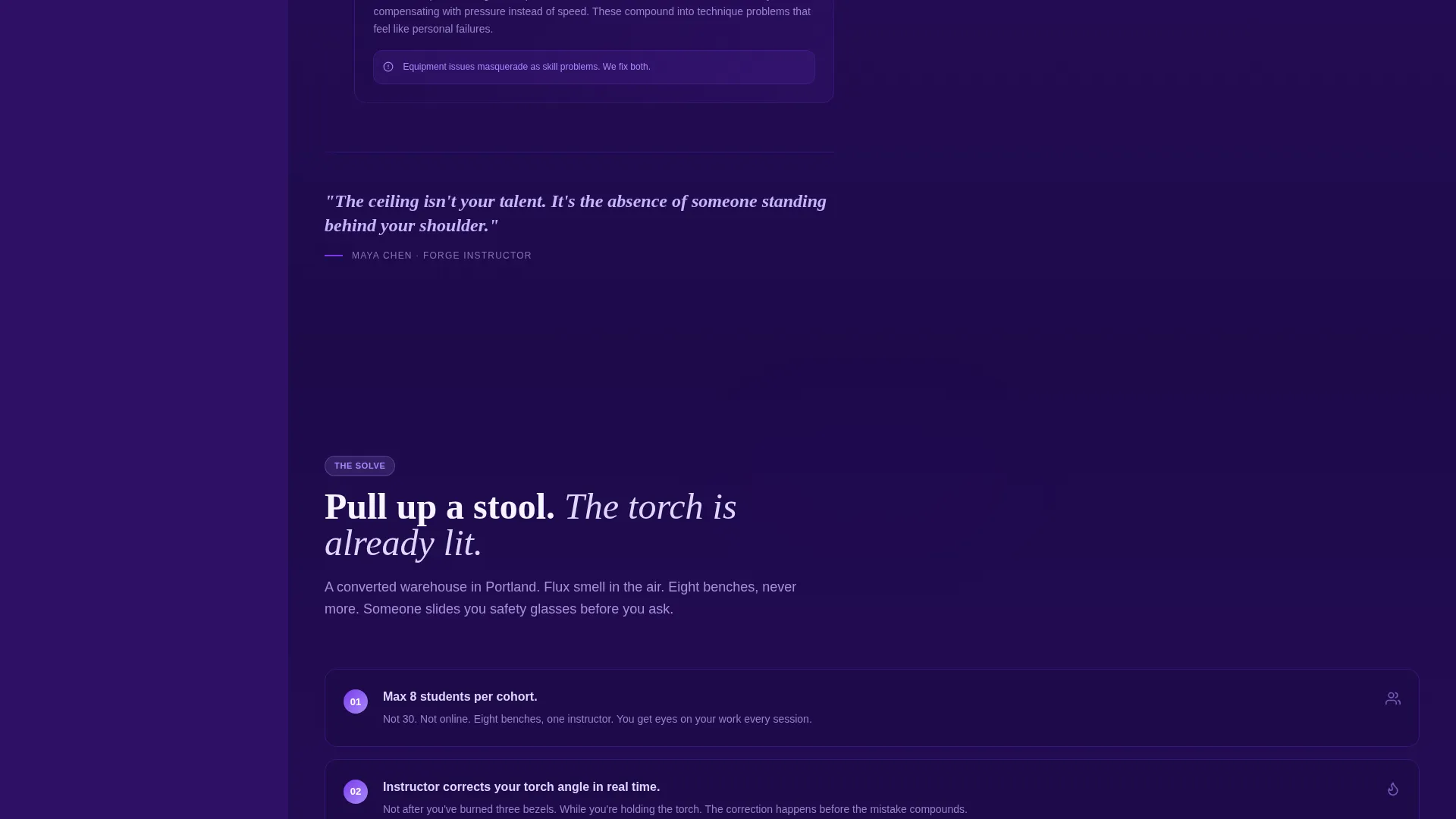 Jewelry School Landing Page Template | Electric Indigo