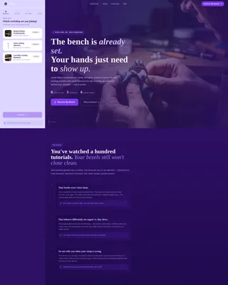 Jewelry School Landing Page Template | Electric Indigo