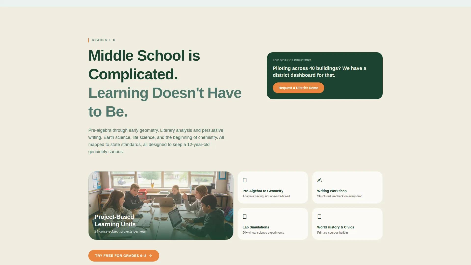 K-12 EdTech Landing Page Template