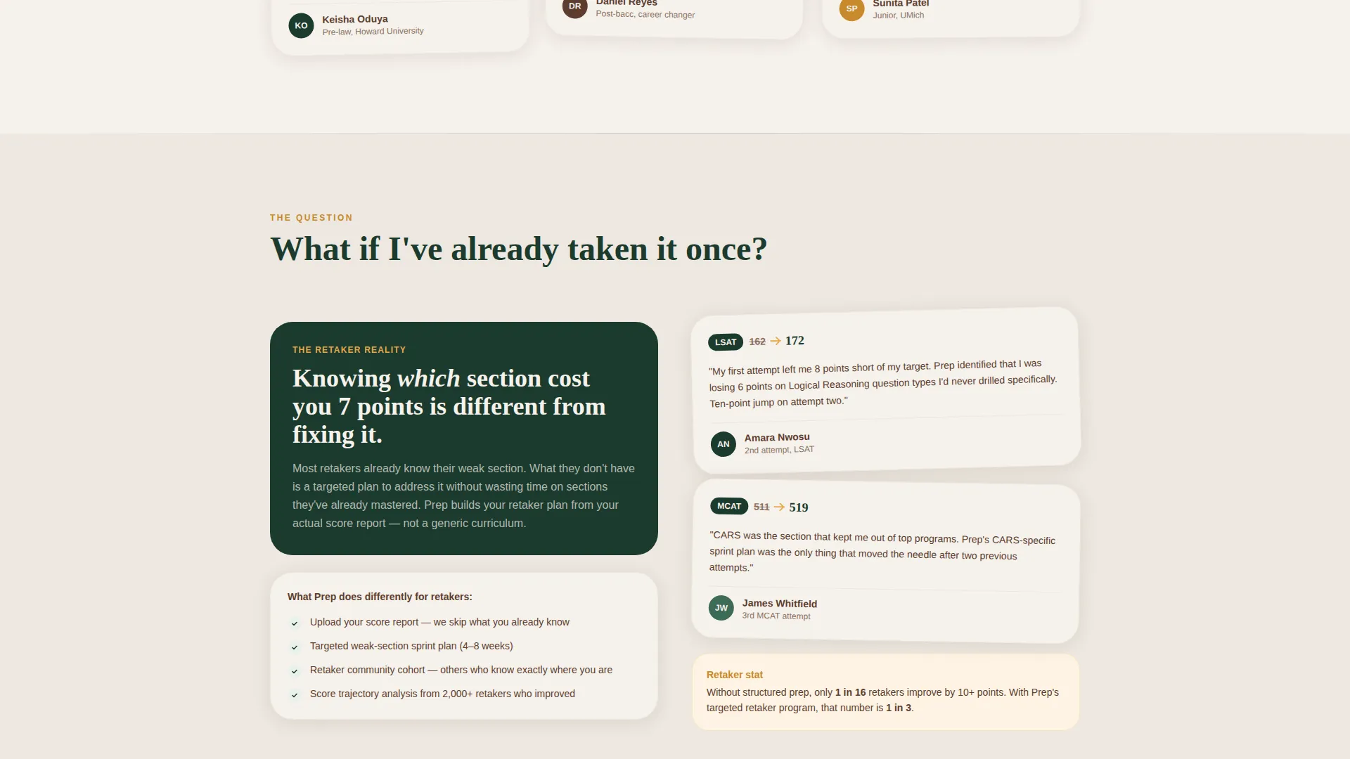 LSAT, MCAT & DAT Test Prep Landing Page Template