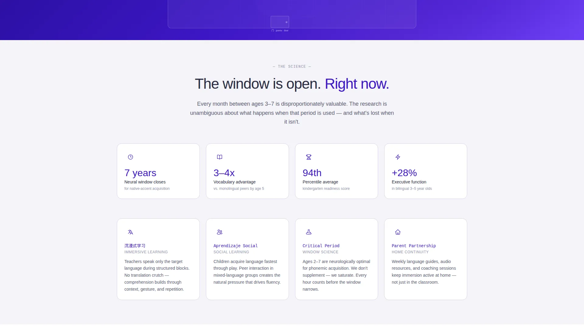 Bilingual Preschool Landing Page Template