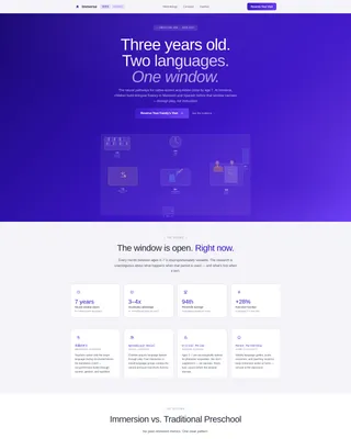 Bilingual Preschool Landing Page Template