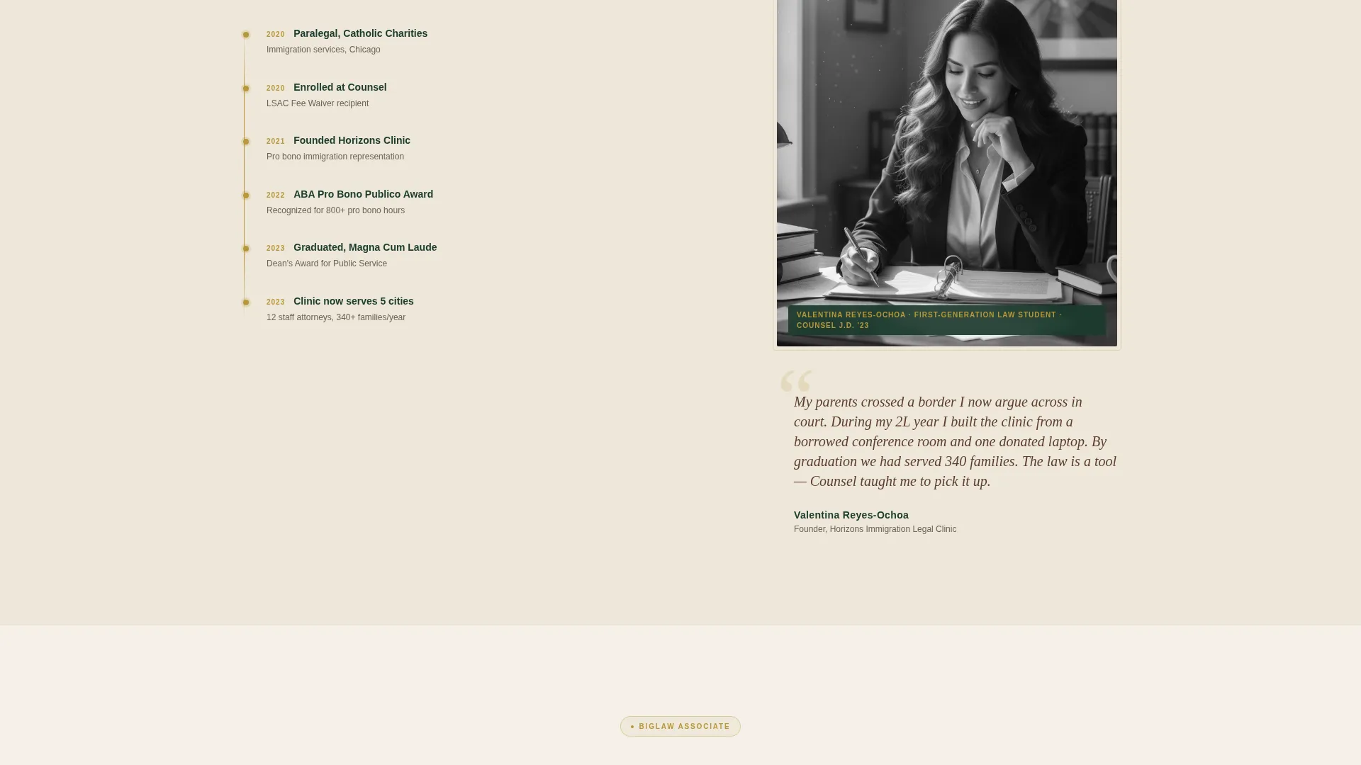 Law School Admissions Landing Page Template