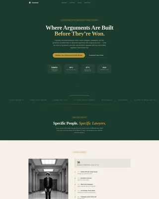 Law School Admissions Landing Page Template