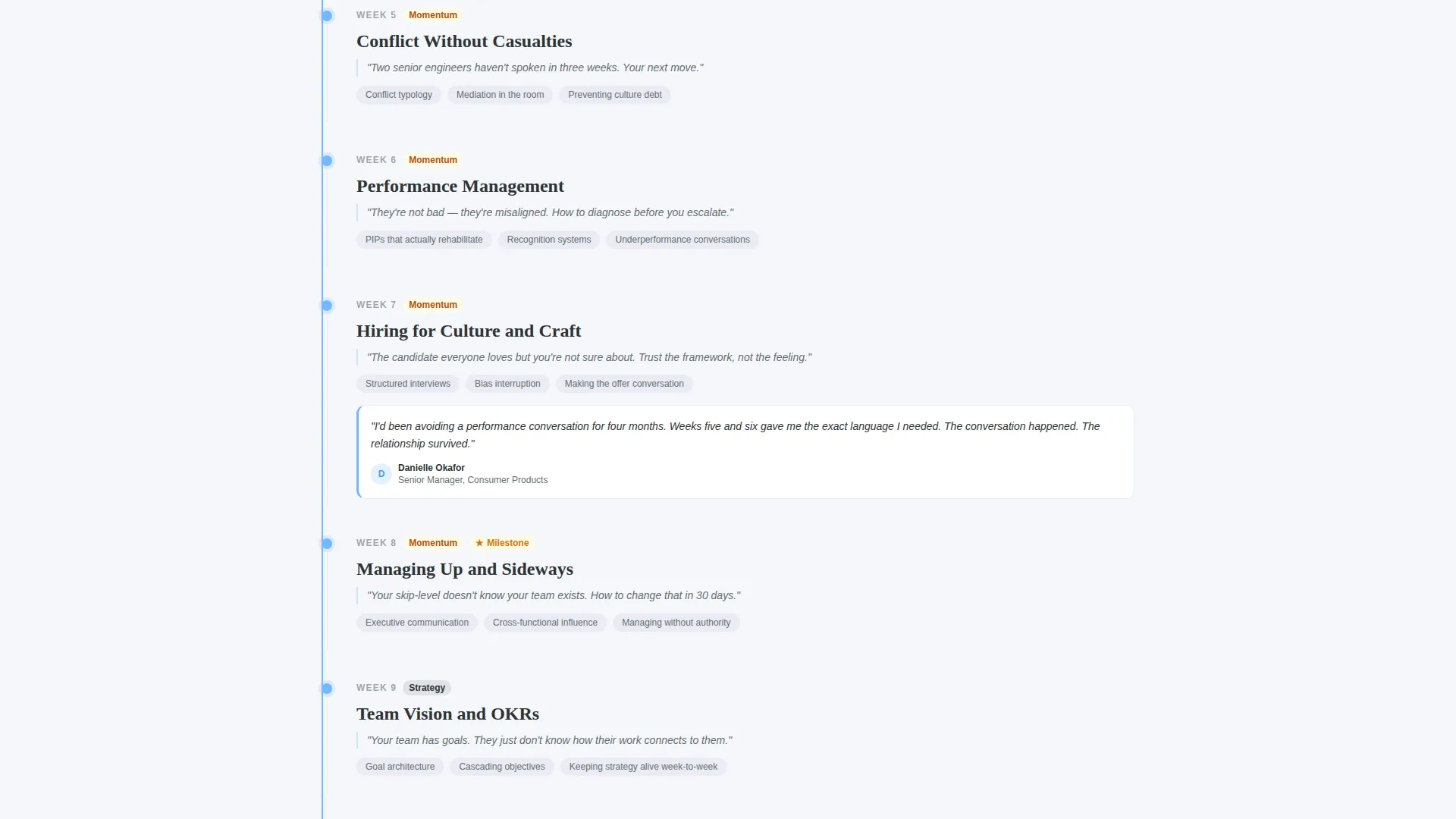 Leadership & Management Online Course Landing Page