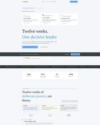 Leadership & Management Online Course Landing Page