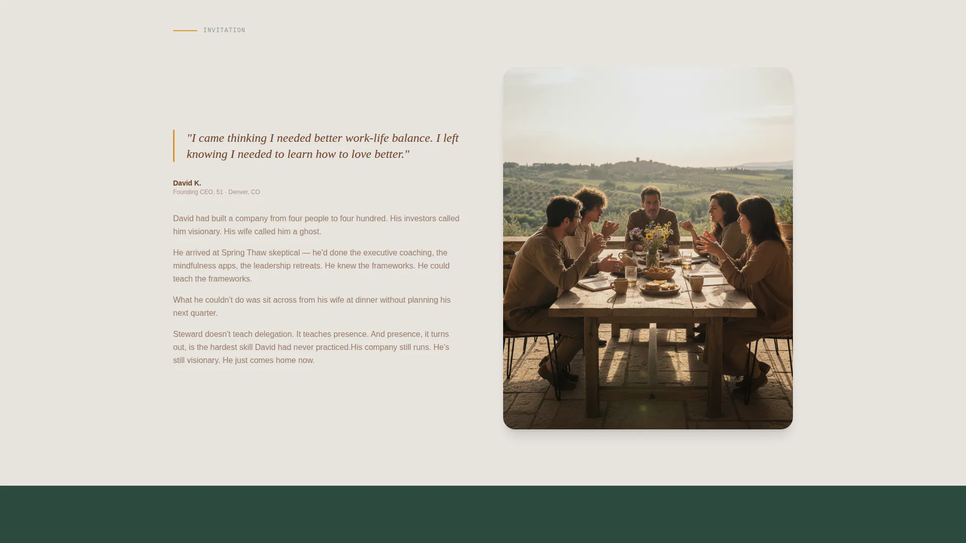 Leadership Retreat Landing Page Template