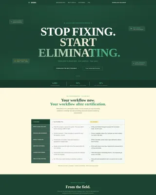 Lean Six Sigma Certification Landing Page Template