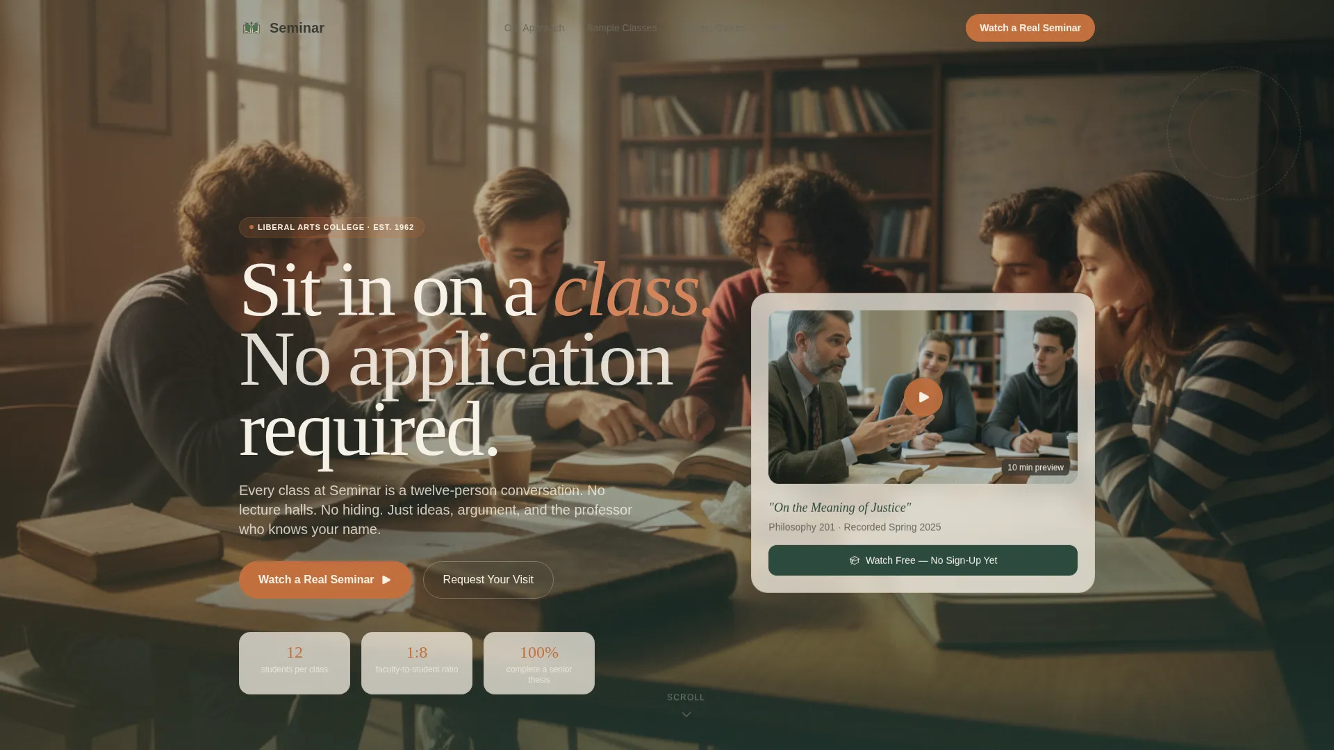 Liberal Arts College Landing Page Template