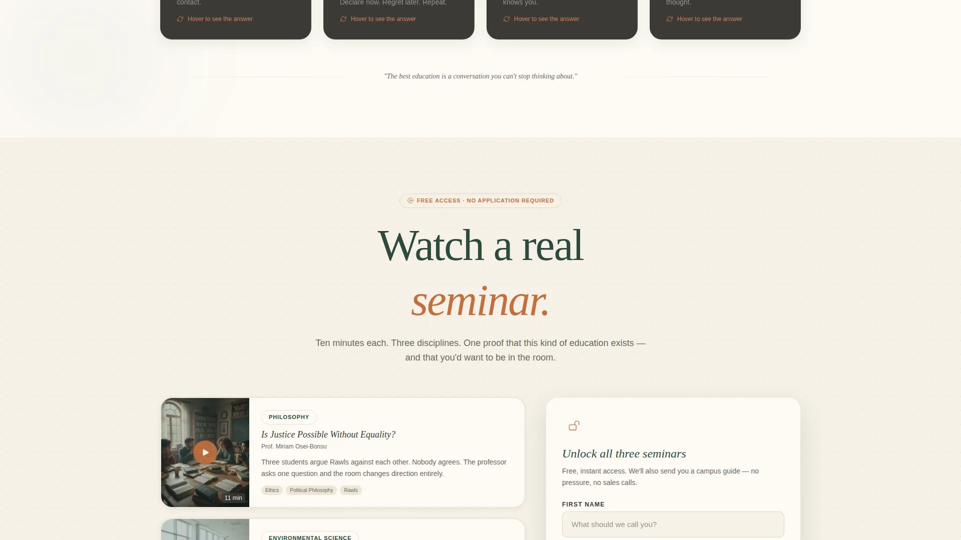 Liberal Arts College Landing Page Template
