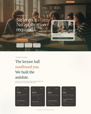 Liberal Arts College Landing Page Template