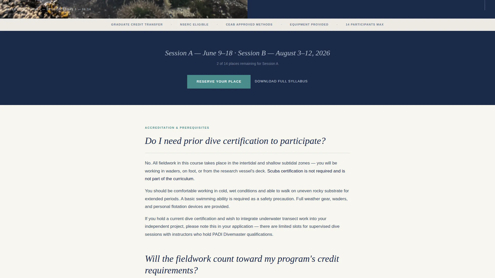 Outdoor & Adventure Education FAQ Website Template