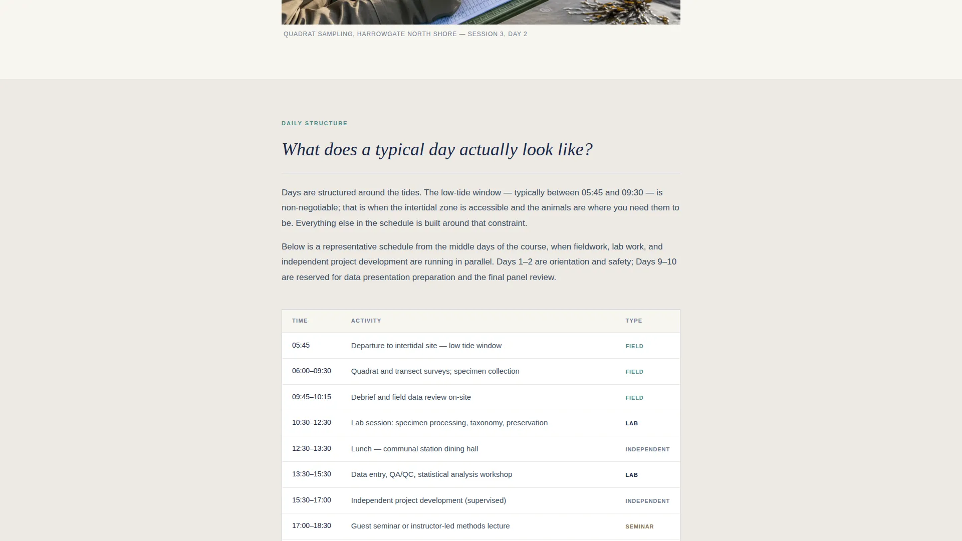 Outdoor & Adventure Education FAQ Website Template