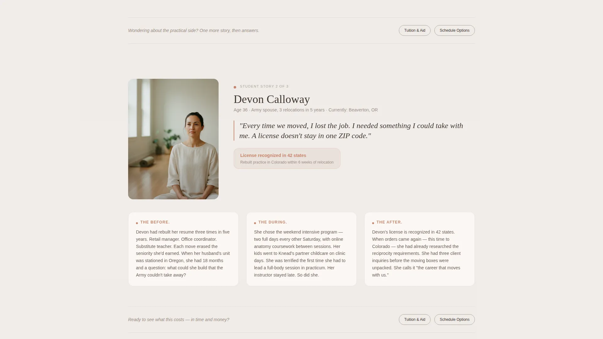 Massage Therapy School Landing Page Template
