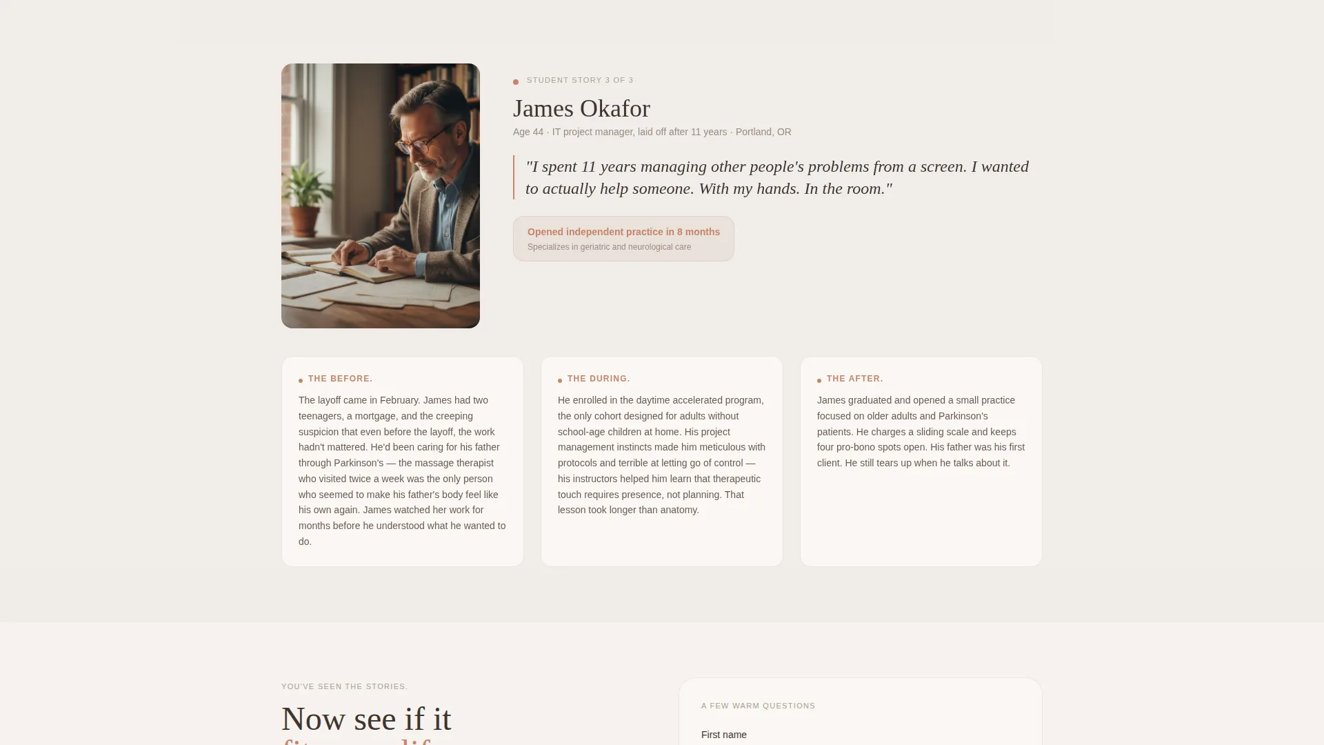 Massage Therapy School Landing Page Template