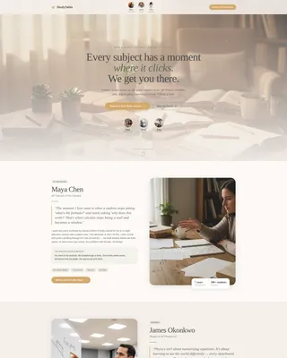 Tutoring & Coaching Center Booking Website Template