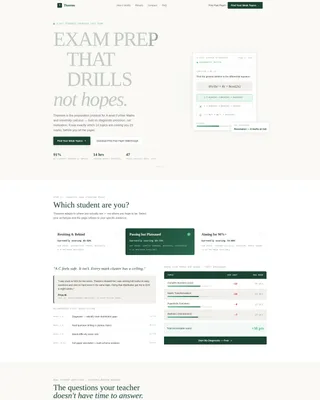 Mathematics Exam Prep Landing Page Template
