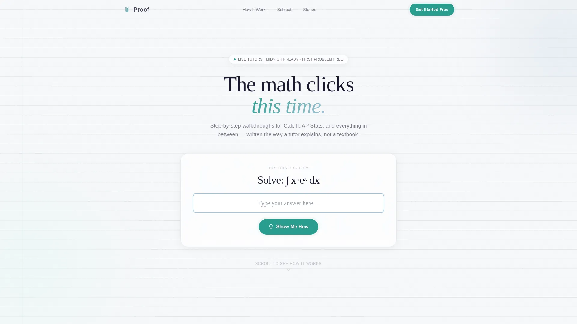 Mathematics Homework Help Landing Page Template