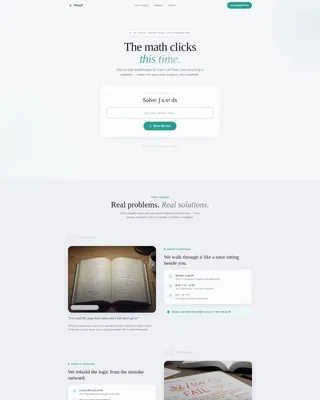 Mathematics Homework Help Landing Page Template