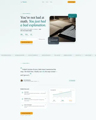 Mathematics Online Course Landing Page Template