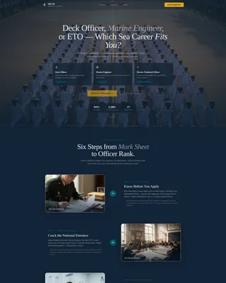 Merchant Navy Academy Landing Page Template