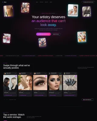 Beauty & Salon Social Media Agency Landing Page