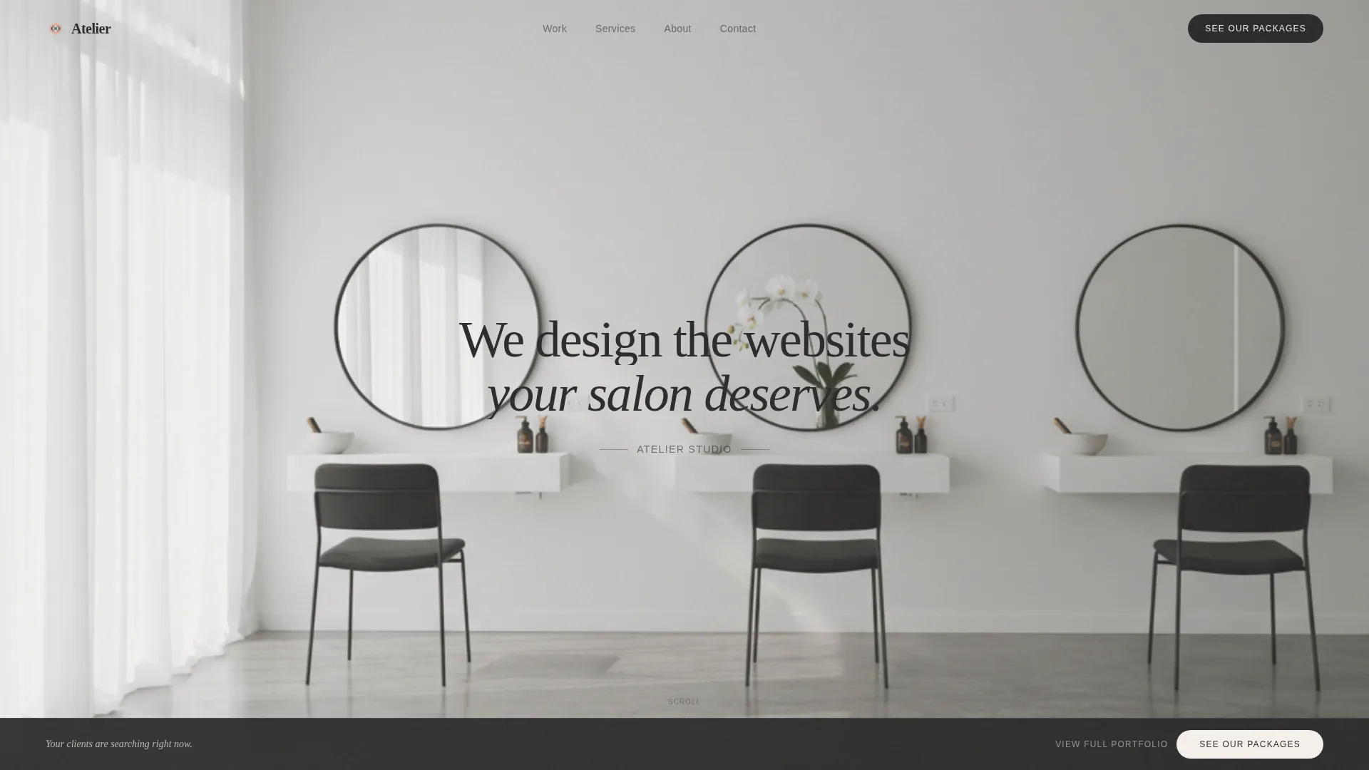 Beauty & Salon Marketing & Agency Portfolio Website Template