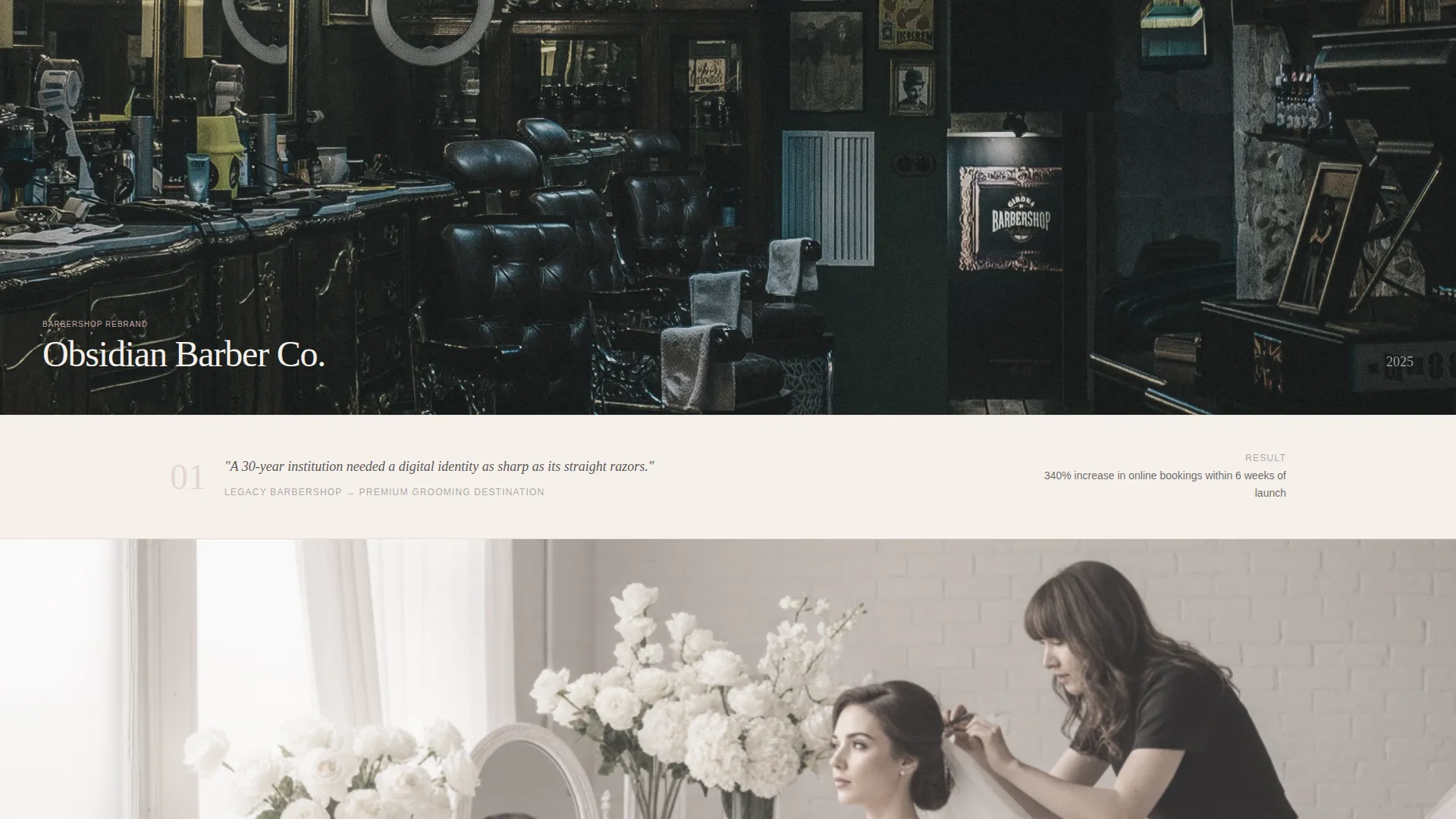 Beauty & Salon Marketing & Agency Portfolio Website Template