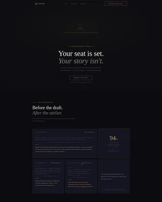Bento Grid Landing Page for Executive Bio Studio