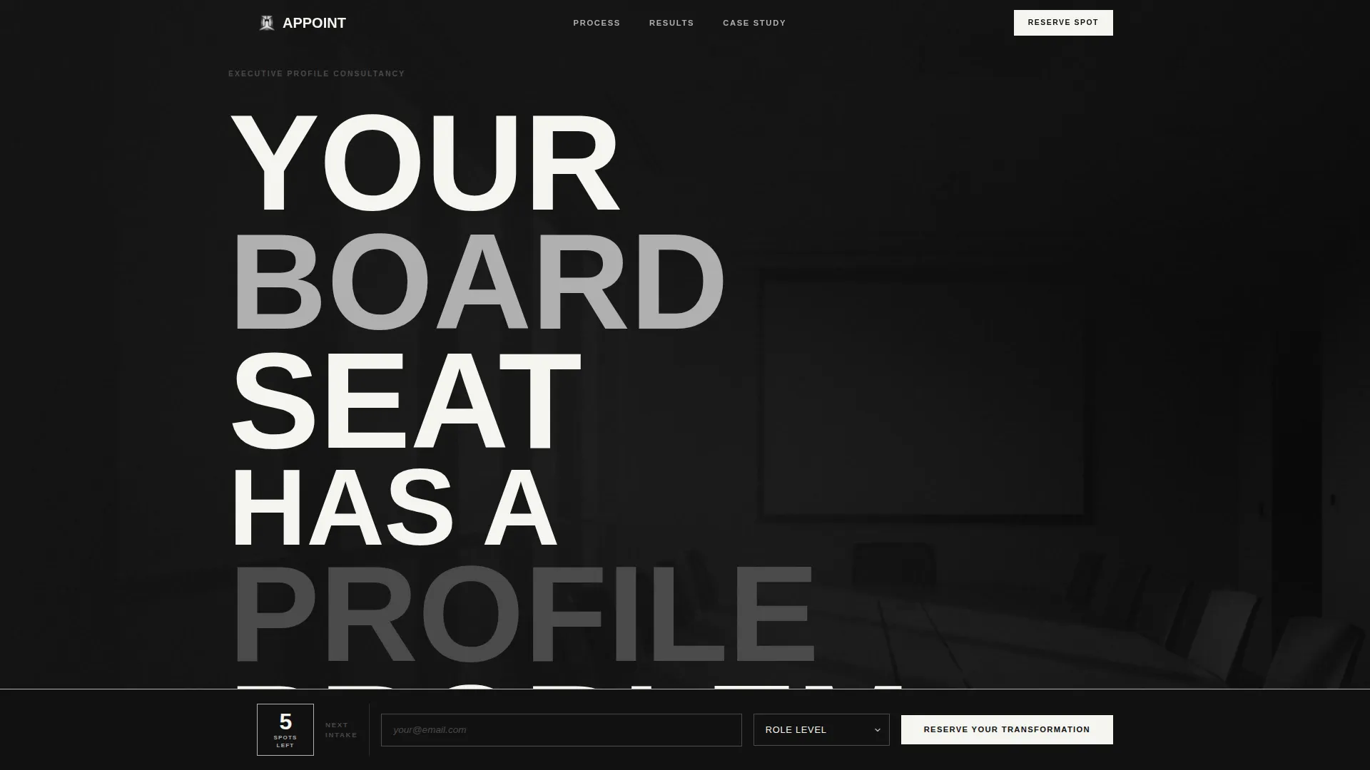 Board Member LinkedIn Profile Optimization Landing Page